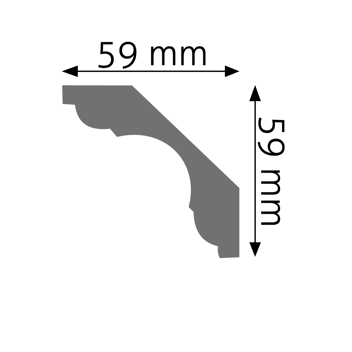 LGG-03 Hladká gzymsová lišta – plánek