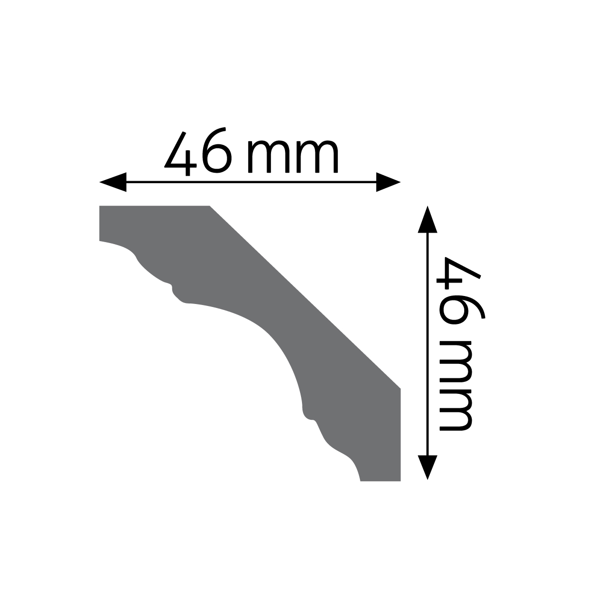 LGG-07 Hladká gzymsová lišta – plánek