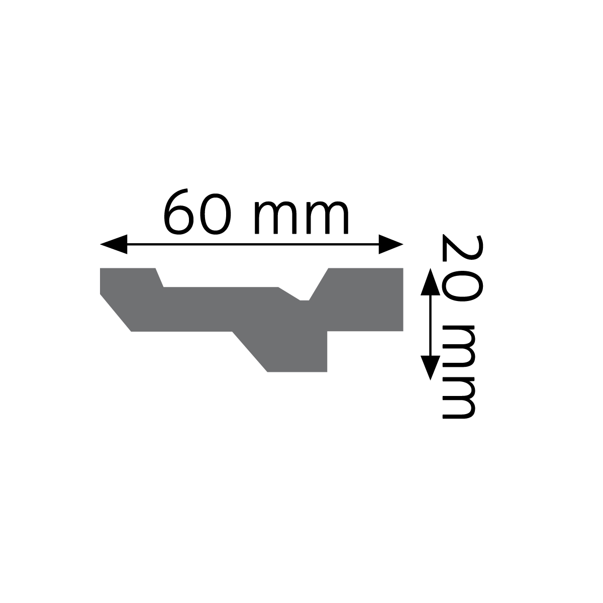 LGG-23 Hladká gzymsová lišta – plánek