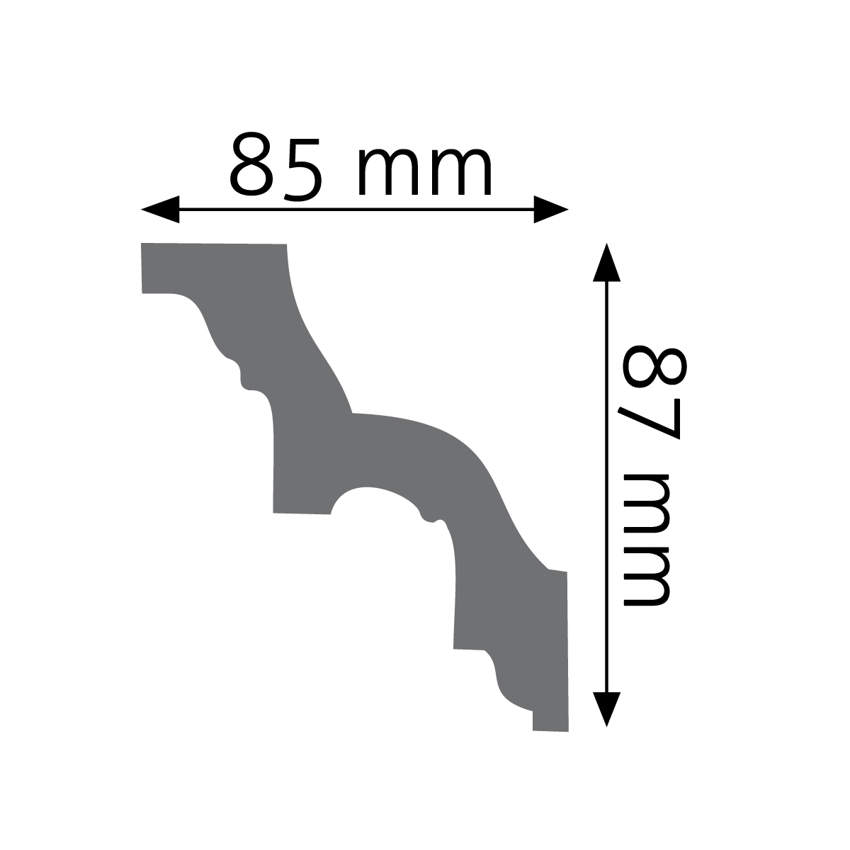 LGZ-01 Zdobená gzymsová lišta – plánek