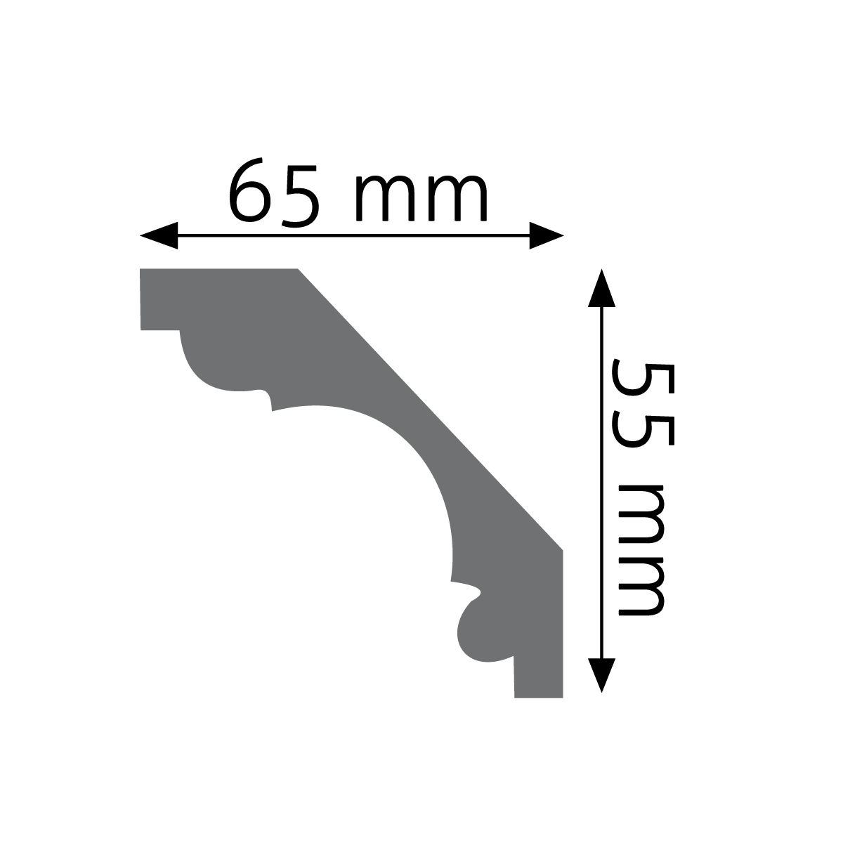 LGZ-02 Zdobená gzymsová lišta – plánek