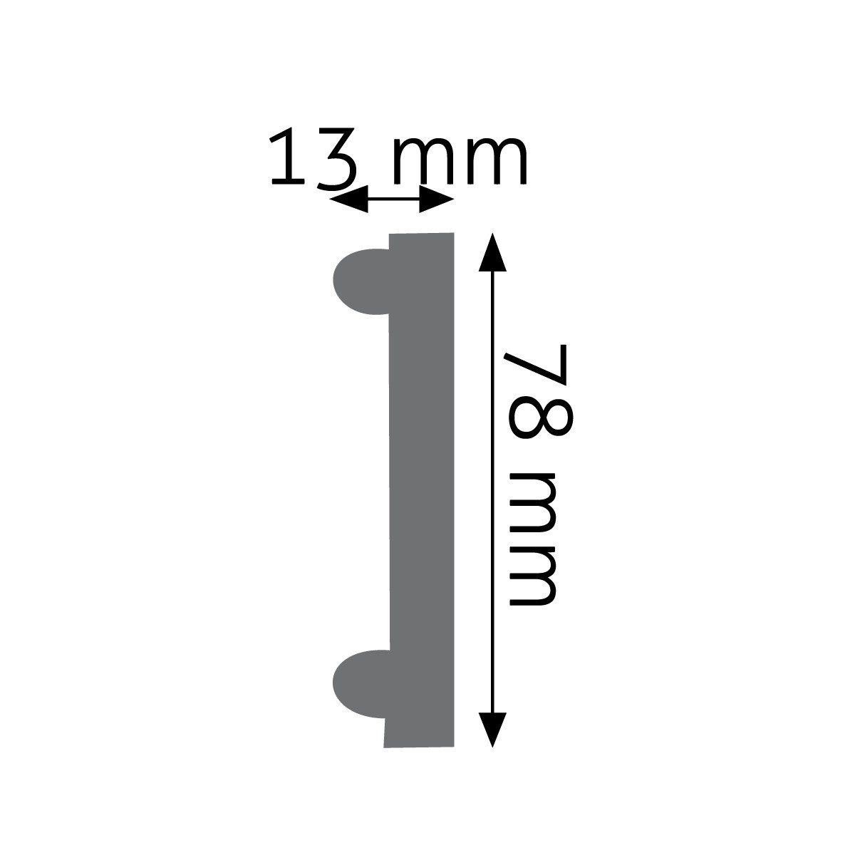 Lišta stěnová zdobená elastická Creativa LNZ-01F – plánek