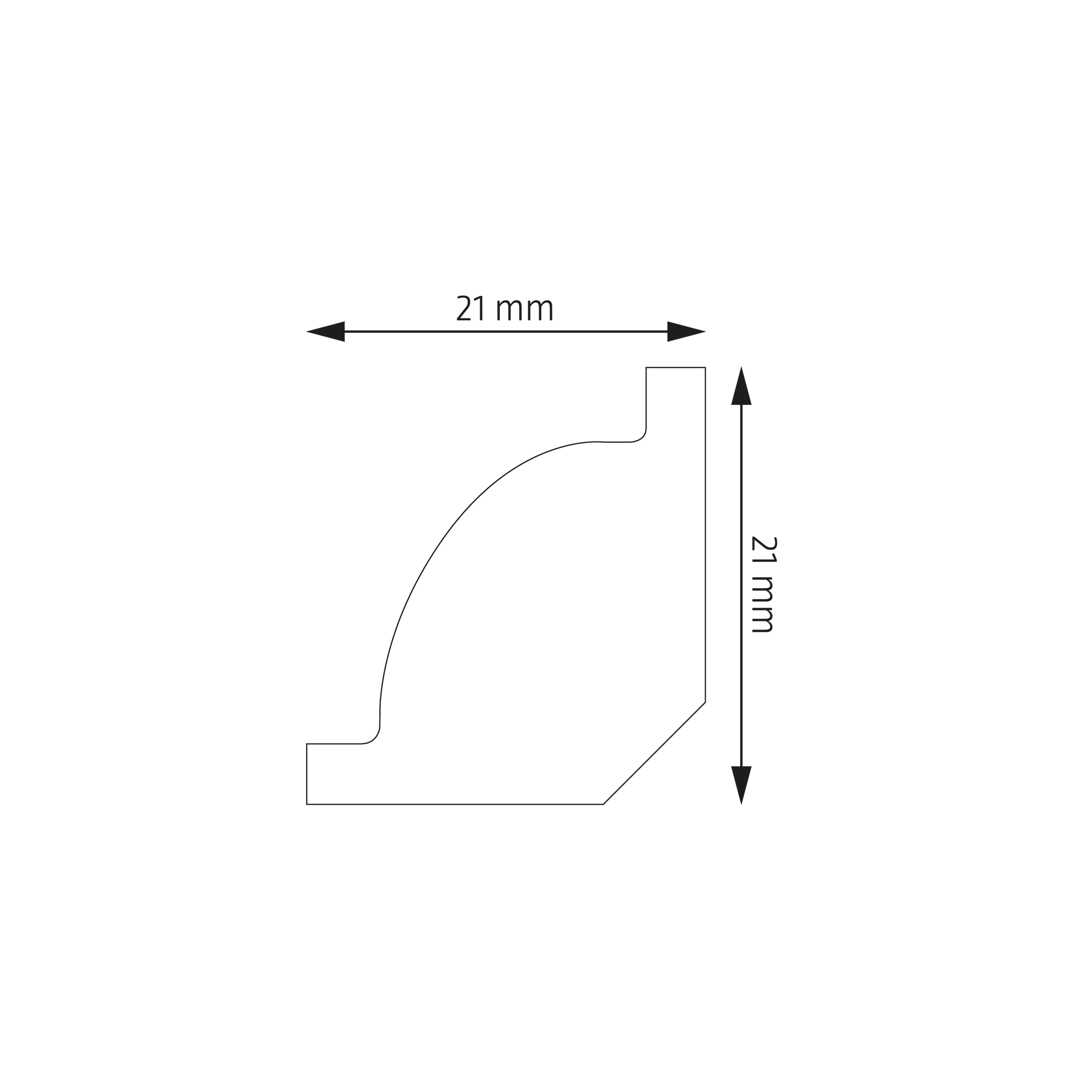 Soklová lišta Creativa LPC-01 244cm – plánek