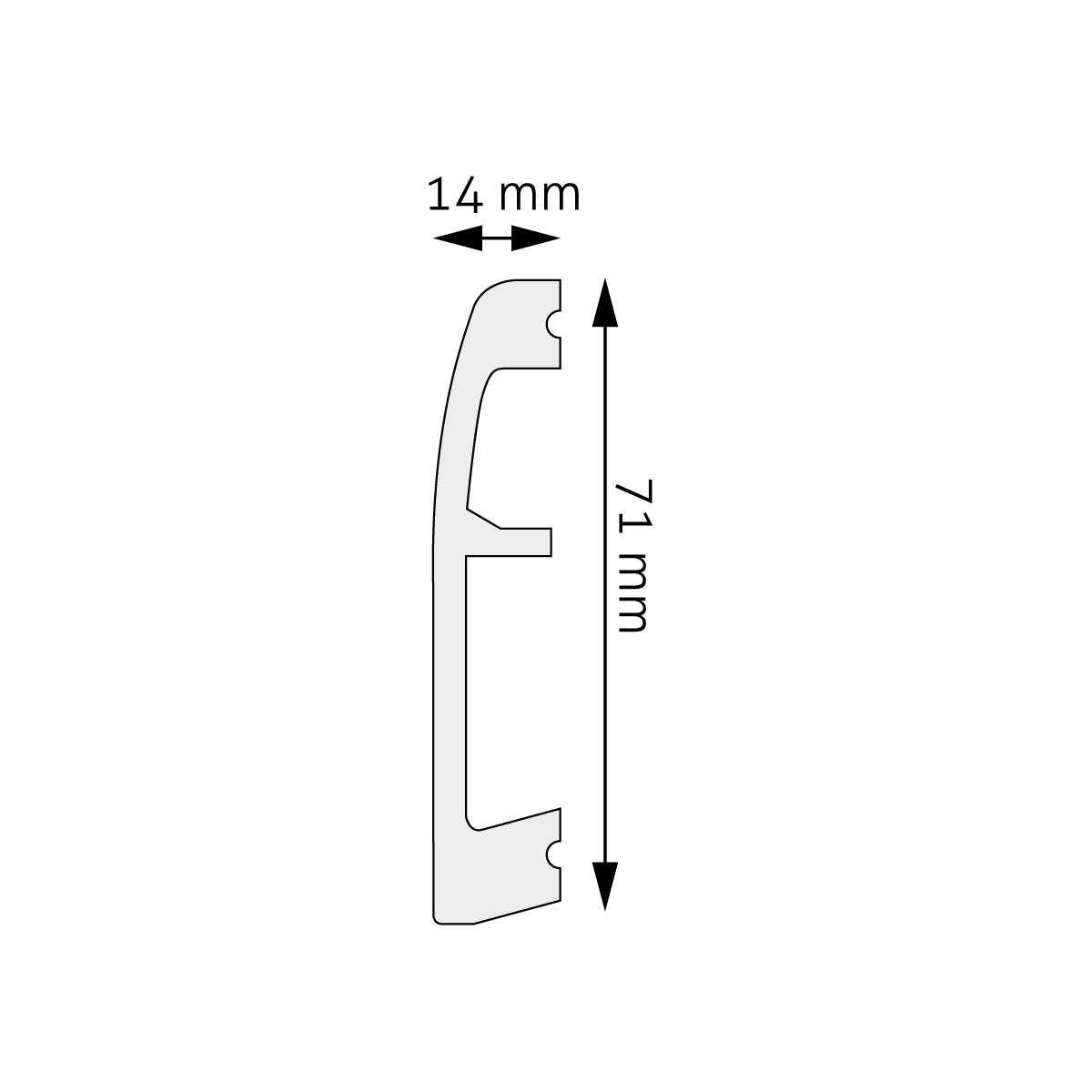 Soklová lišta, cokol Creativa LPC-06 244 cm – plánek