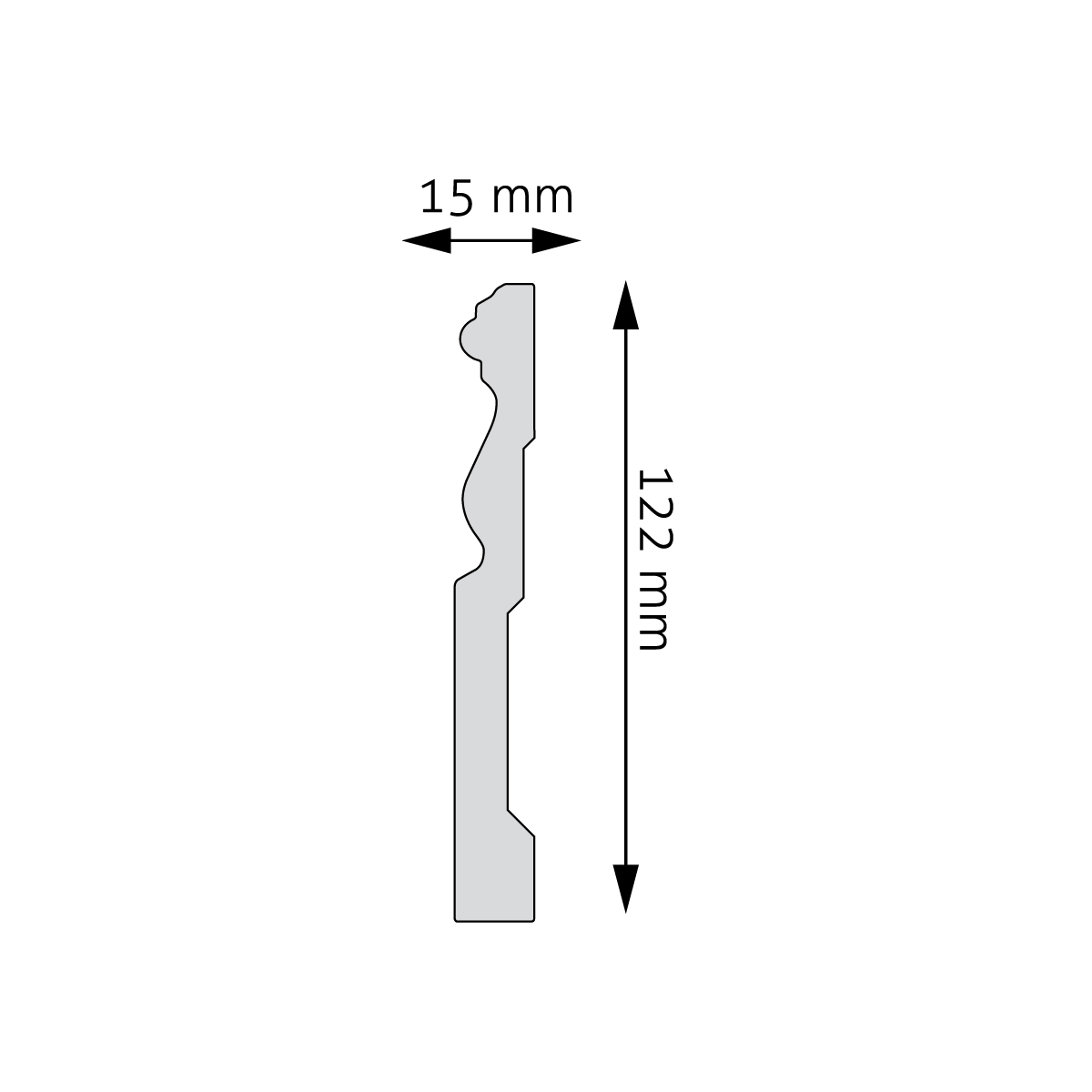 Soklová lišta, cokol Creativa LPC-09 244 cm – plánek
