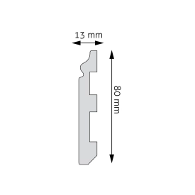 Soklová lišta Creativa LPC-10 / 244cm – plánek