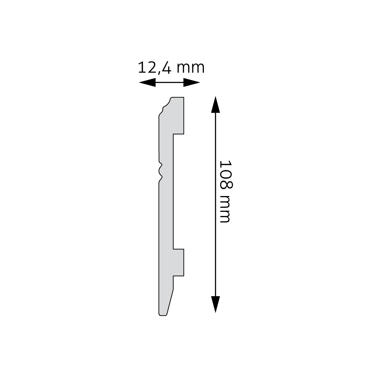 Soklová lišta Creativa LPC-18 244cm – plánek