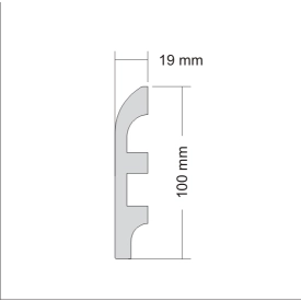 Soklová lišta Creativa LPC-37, 244 cm – plánek