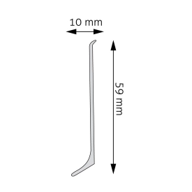 Soklová lišta Creativa LPC-40 244cm – plánek